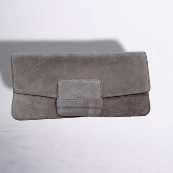 Saks Fifth Avenue Italy Bags Vintage Italian Saks Grey Suede Purse